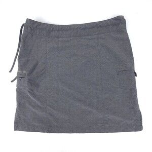 NEW Merrell Opti-Wick UPF 50 High Rise Hiking Ripstop Cargo Skirt Gray Womens 4